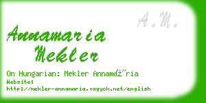 annamaria mekler business card